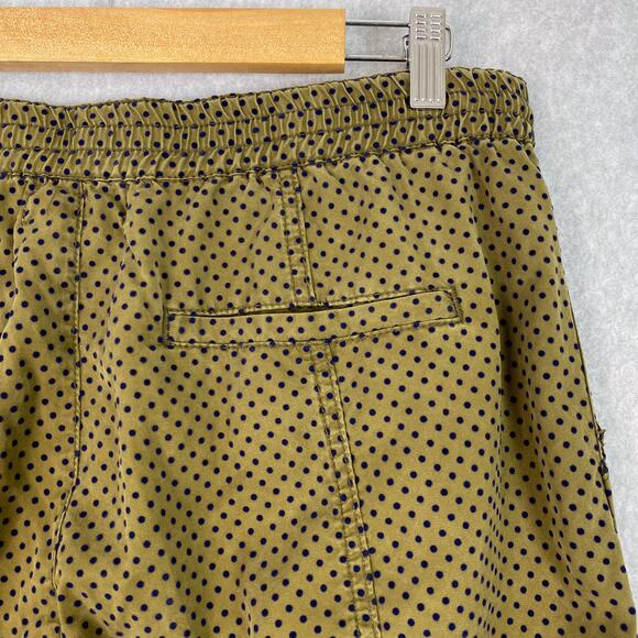 Anthropologie Green Polka Dot Flocked High Waisted Joggers Size Medium - Picture 8 of 11
